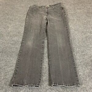 VTG‎ Lee Jeans Womens 14 Black Denim Dark Wash Cotton Blend High Rise 32x29 Y2K